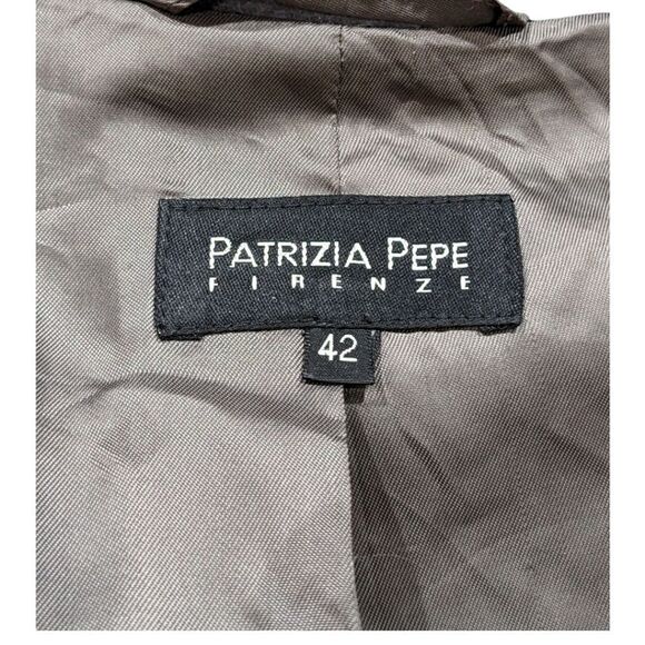 Patrizia Pepe Firenze Women's Color Block Grey & Tan Wool & Lama Coat Size EU 42 - Picture 11 of 12